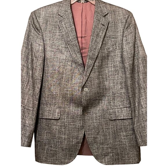 Jack Victor Men's Gray Plaid Wool Bamboo Blazer Sport Coat Size 42R - Picture 5 of 16